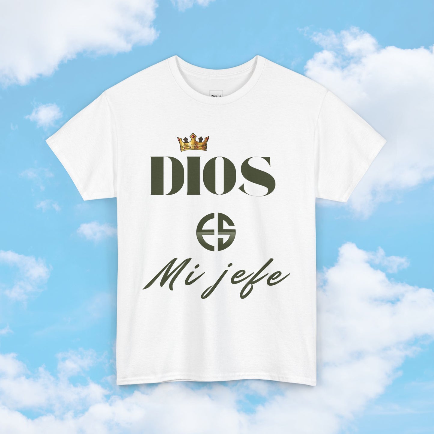 Camiseta Inspiradora – Dios Es Mi Jefe | Cómoda y Versátil