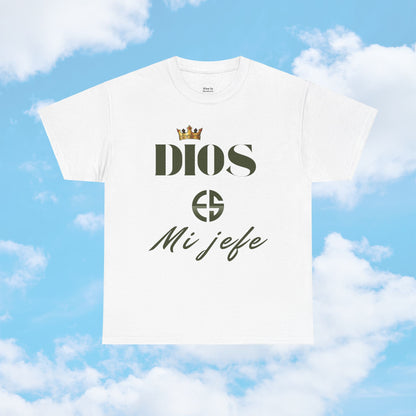 Camiseta Inspiradora – Dios Es Mi Jefe | Cómoda y Versátil